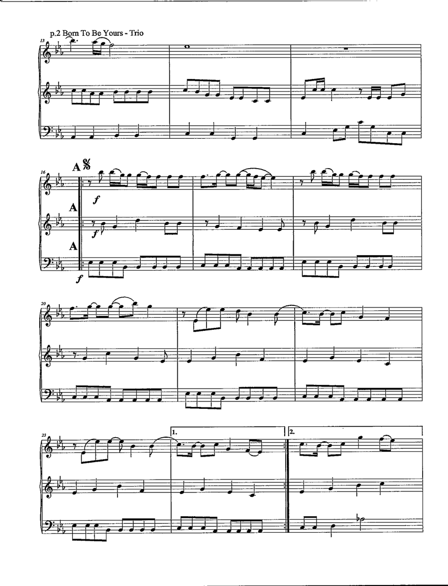 Born To Be Yours Born To Be Yours String Trio scores gallery preview page 3