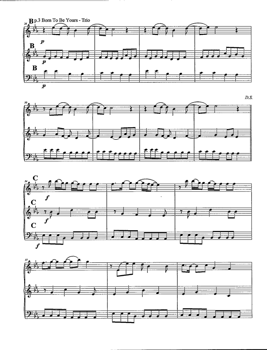 Born To Be Yours Born To Be Yours String Trio scores gallery preview page 4