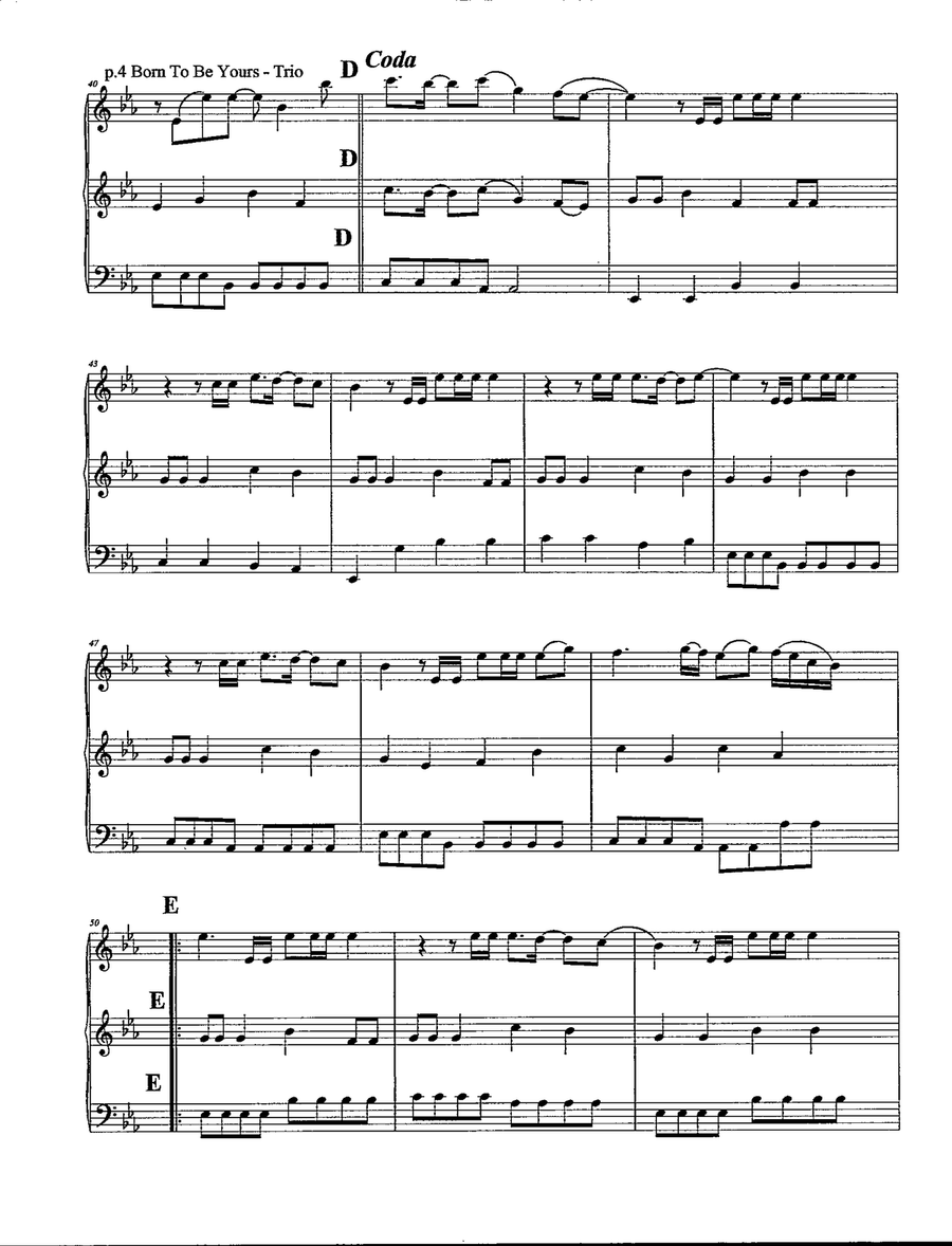 Born To Be Yours Born To Be Yours String Trio scores gallery preview page 5