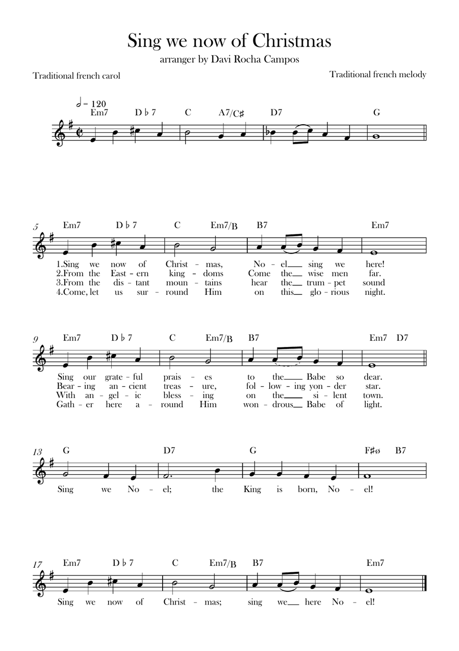 Sing we now of Christmas Sing we now of Christmas Piano scores gallery preview page 1