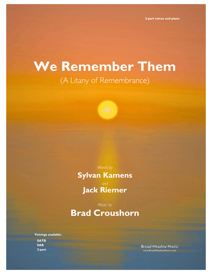 We Remember Them (A Litany of Remembrance) 2-Part scores gallery preview page 1