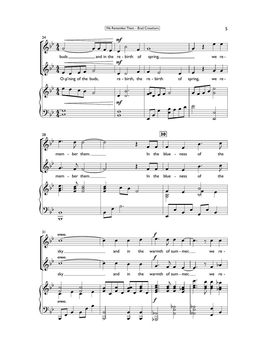 We Remember Them (A Litany of Remembrance) 2-Part scores gallery preview page 5