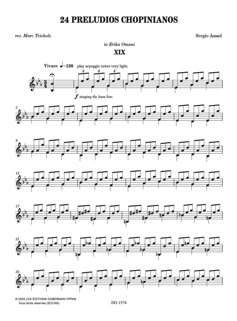 24 Preludios Chopinianos XIX-XXIV Classical Guitar scores gallery preview page 2