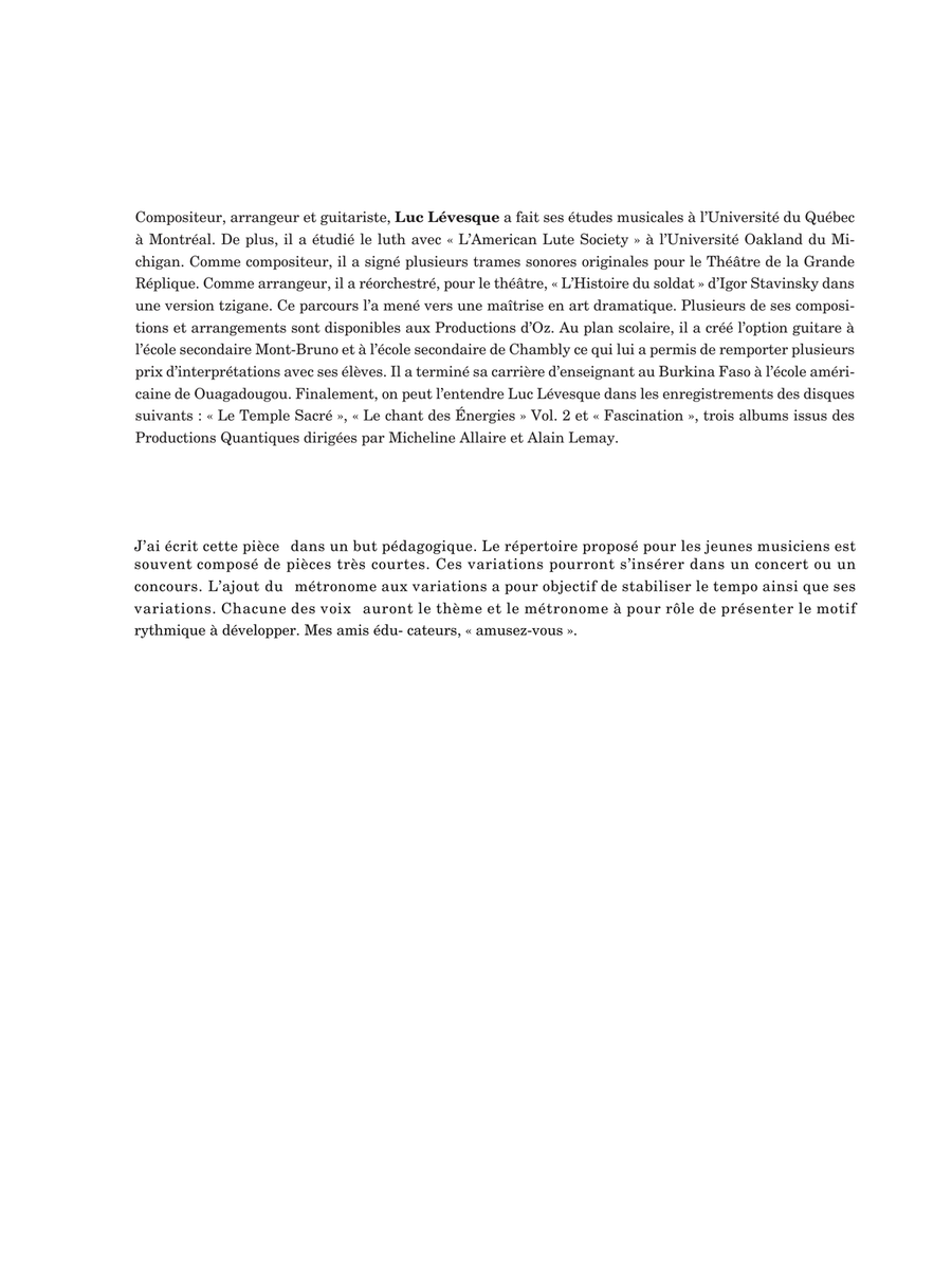 Variations pour un métronome Guitar Ensemble scores gallery preview page 2
