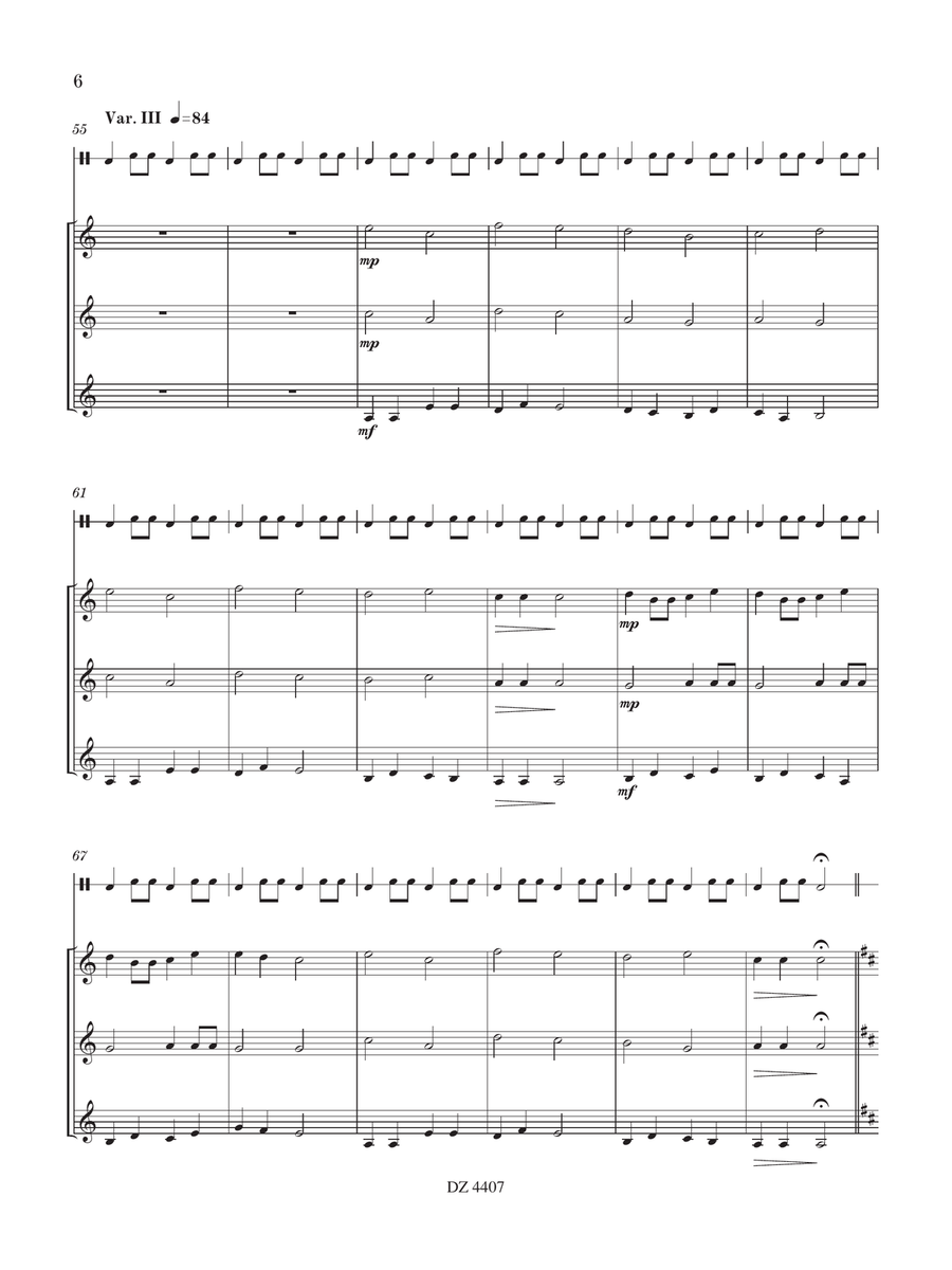 Variations pour un métronome Guitar Ensemble scores gallery preview page 6