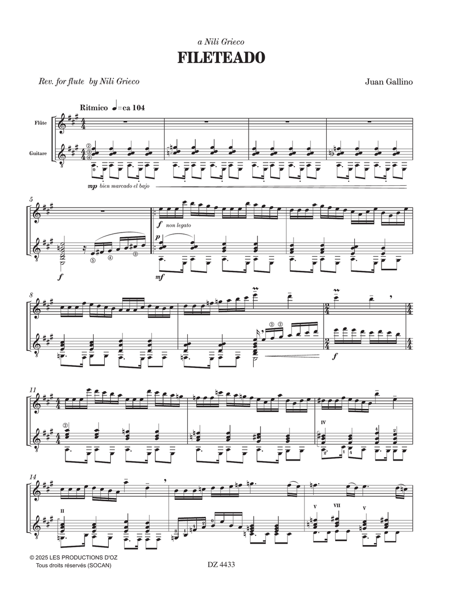 Fileteado Flute scores gallery preview page 3