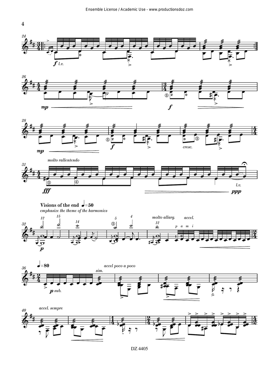 Alice au pays des migraines Classical Guitar scores gallery preview page 4