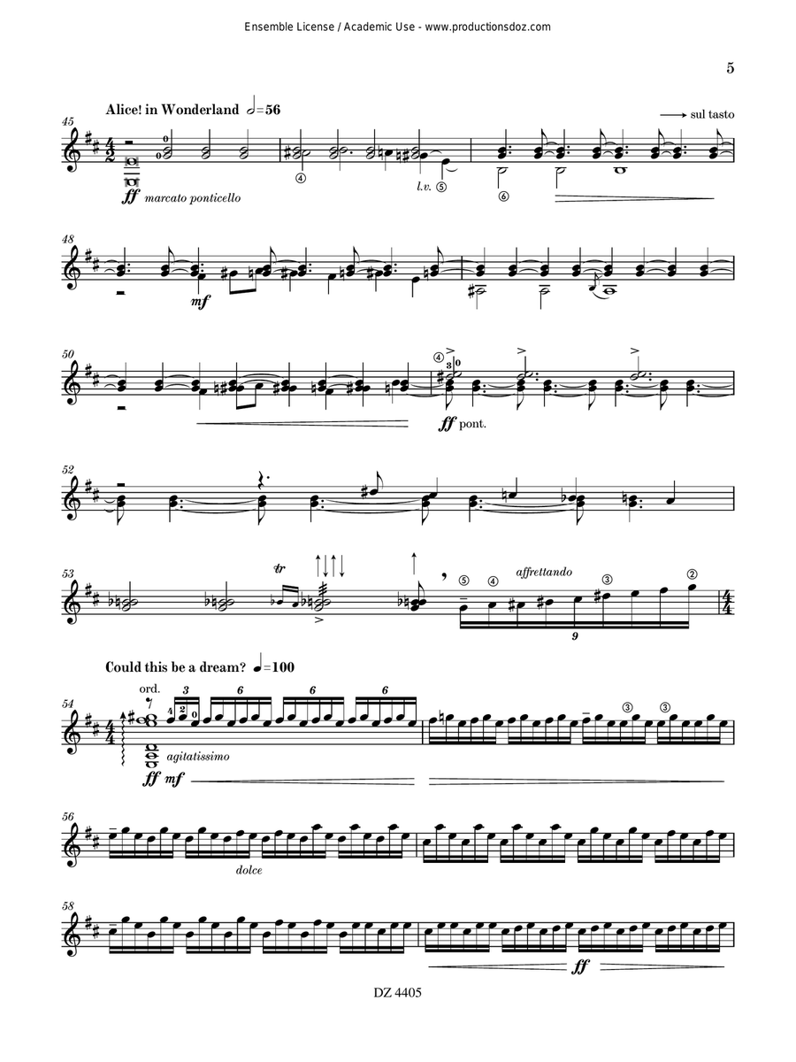 Alice au pays des migraines Classical Guitar scores gallery preview page 5