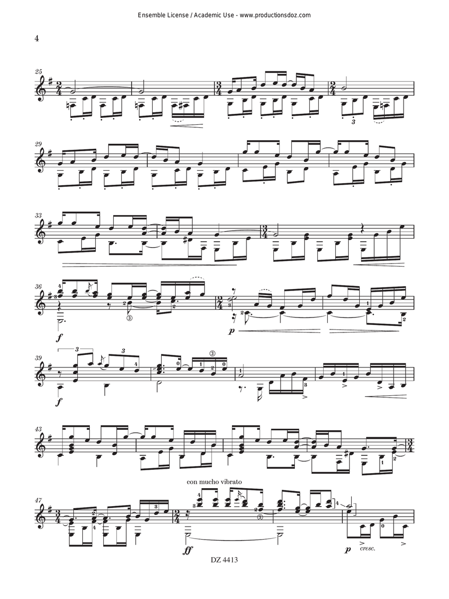 Tres Norteñas Classical Guitar scores gallery preview page 4