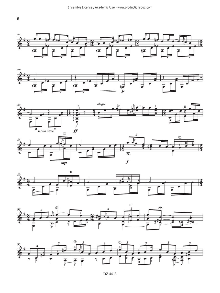Tres Norteñas Classical Guitar scores gallery preview page 6