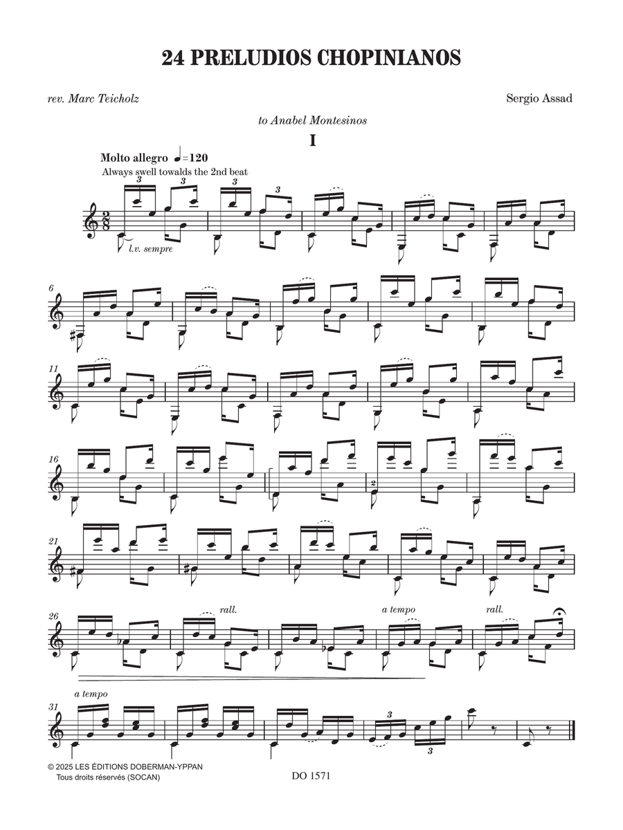 24 Preludios Chopinianos I-VI Classical Guitar scores gallery preview page 3