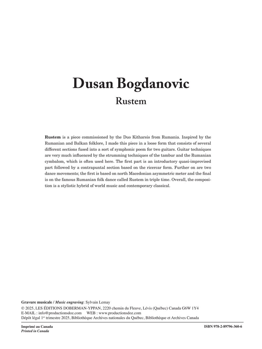 Rustem Classical Guitar scores gallery preview page 1