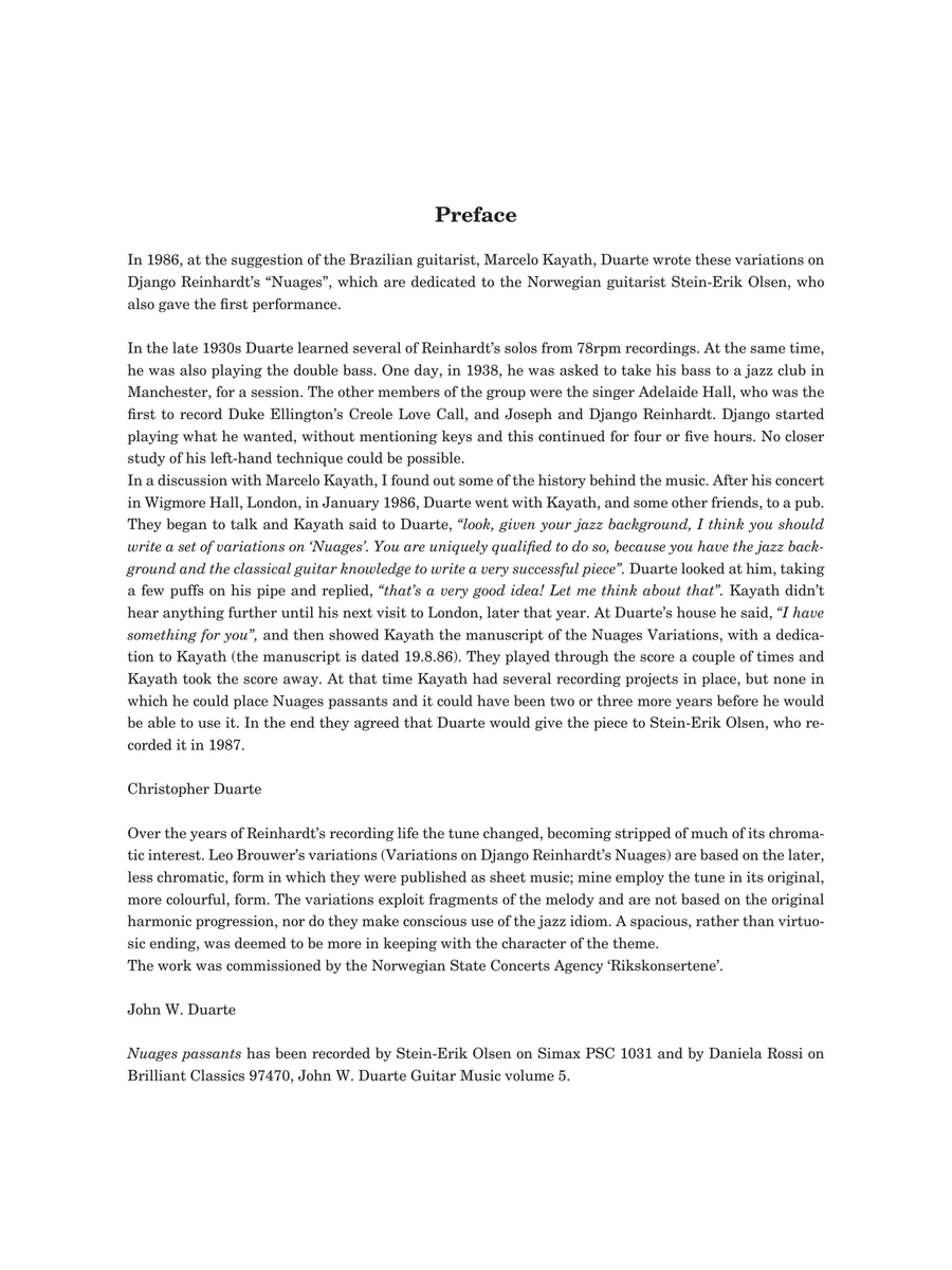 Nuages passants Classical Guitar scores gallery preview page 3