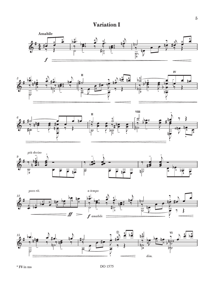 Nuages passants Classical Guitar scores gallery preview page 6