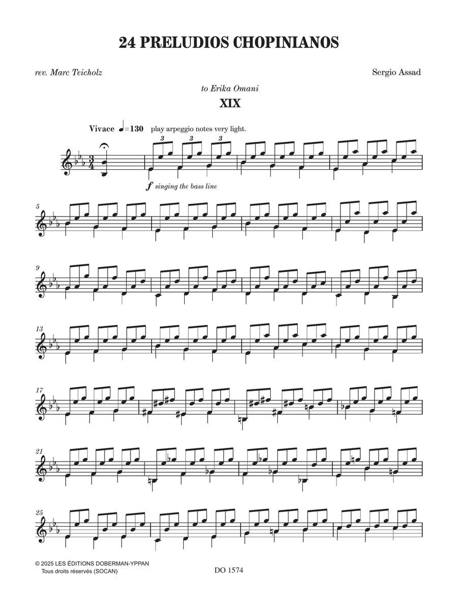 24 Preludios Chopinianos XIX-XXIV Classical Guitar scores gallery preview page 3