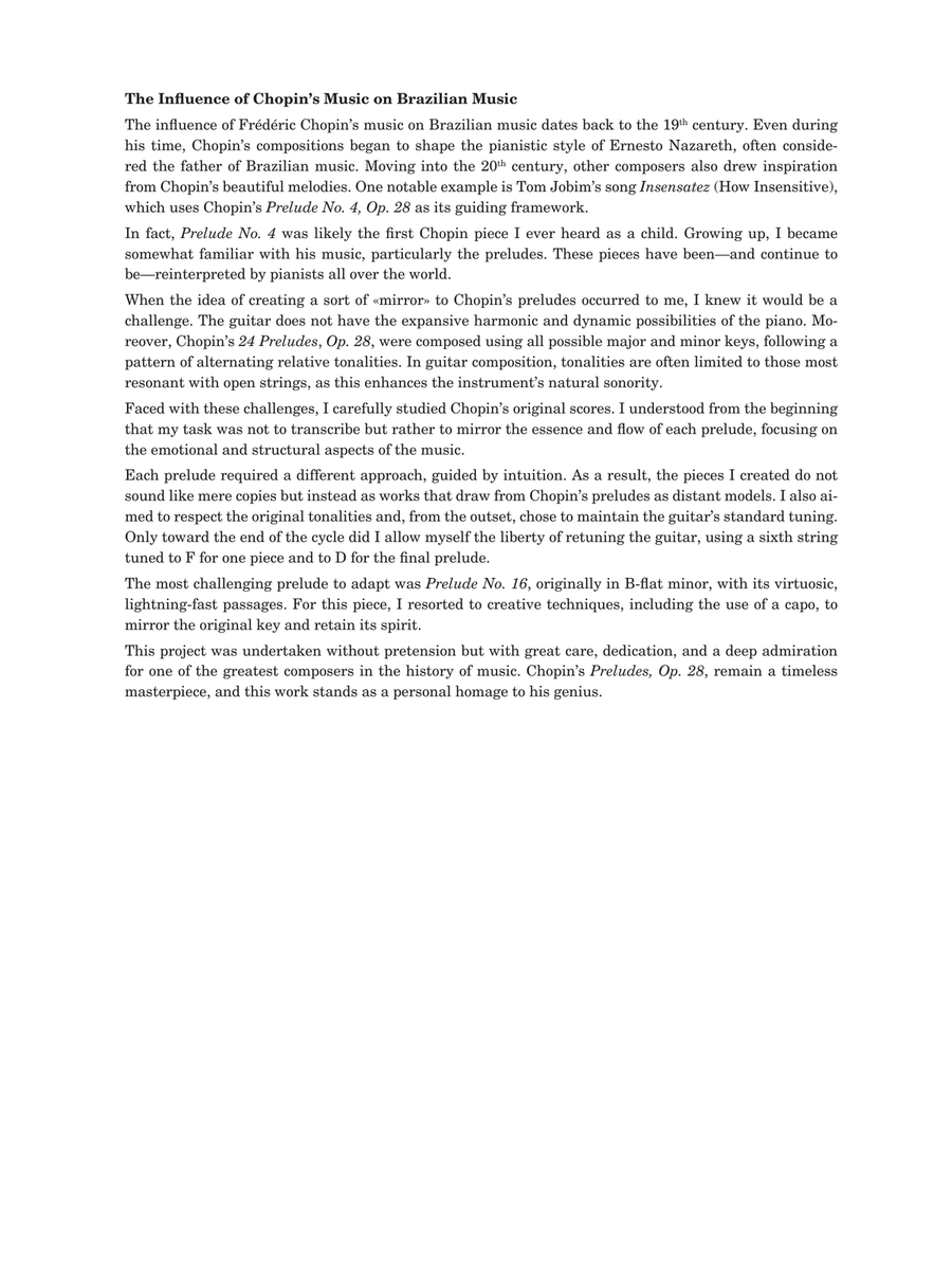 24 Preludios Chopinianos VII-XII Classical Guitar scores gallery preview page 3