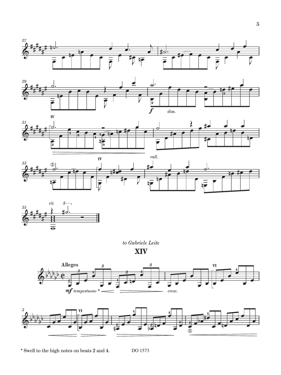 24 Preludios Chopinianos XIII-XVIII Classical Guitar scores gallery preview page 5