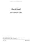 Five Preludes for guitar