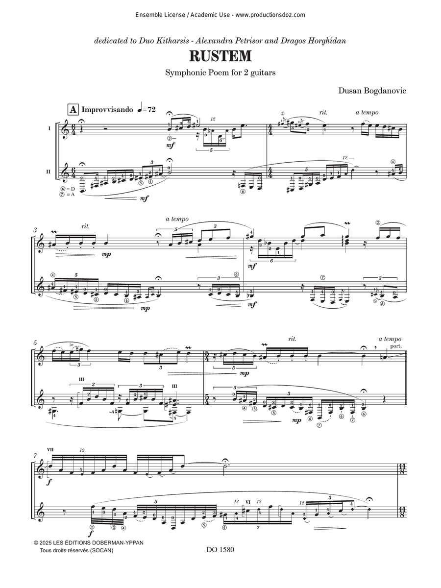 Rustem Classical Guitar scores gallery preview page 3