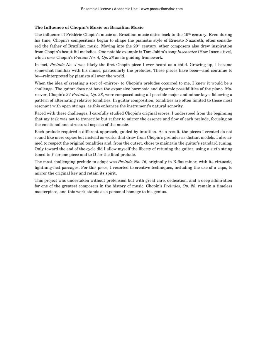 24 Preludios Chopinianos VII-XII Classical Guitar scores gallery preview page 3