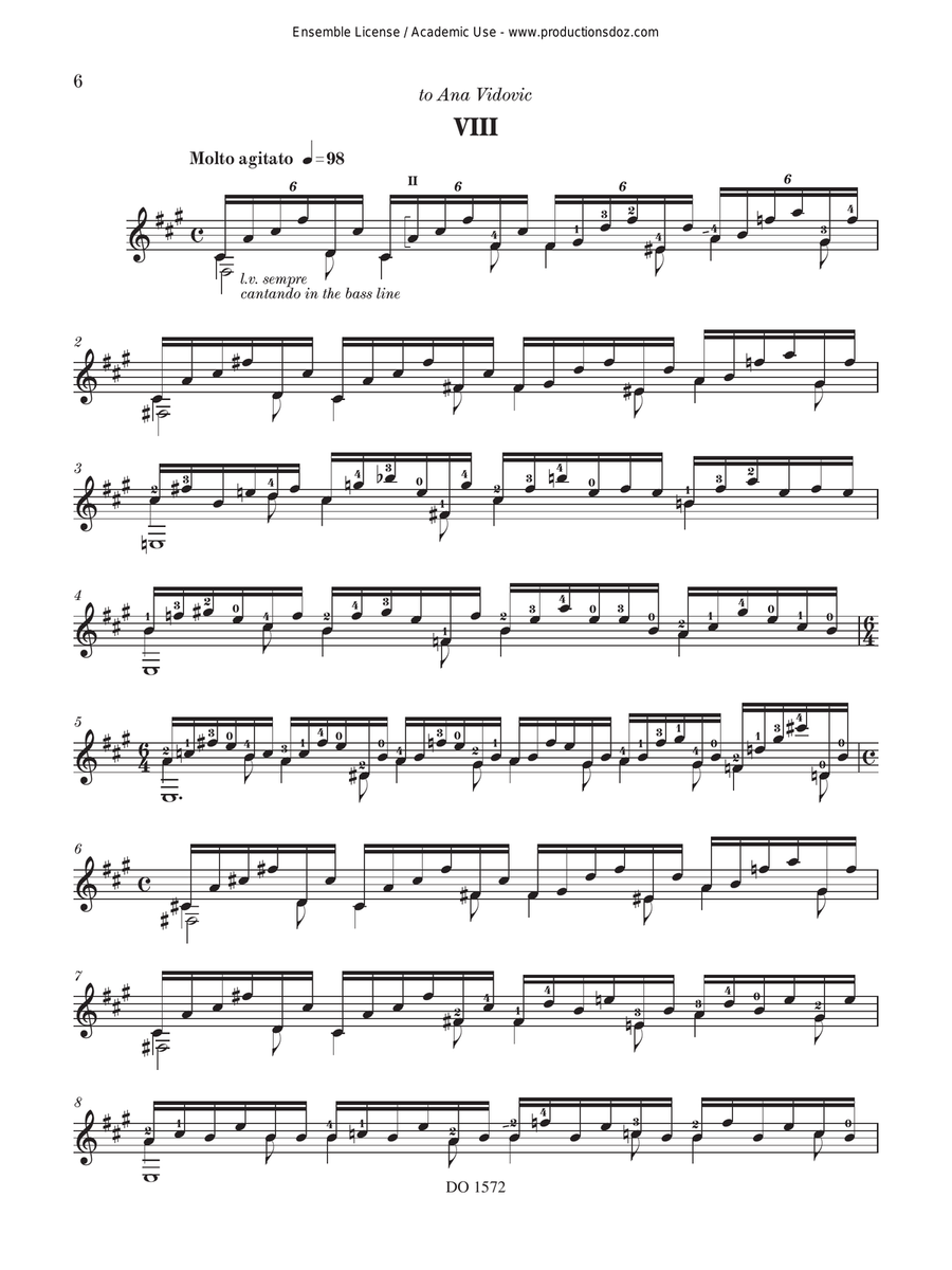 24 Preludios Chopinianos VII-XII Classical Guitar scores gallery preview page 6