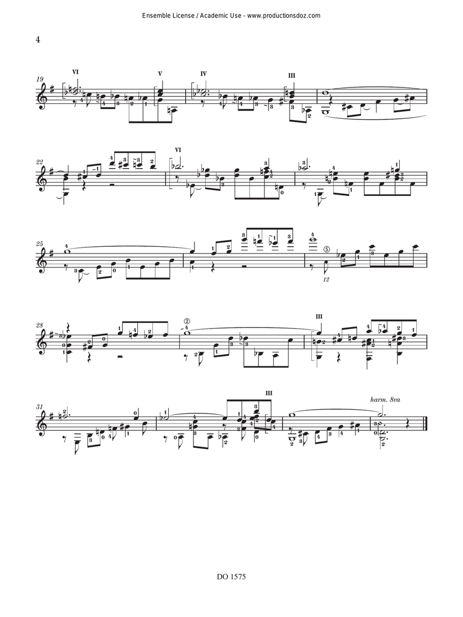 Nuages passants Classical Guitar scores gallery preview page 4