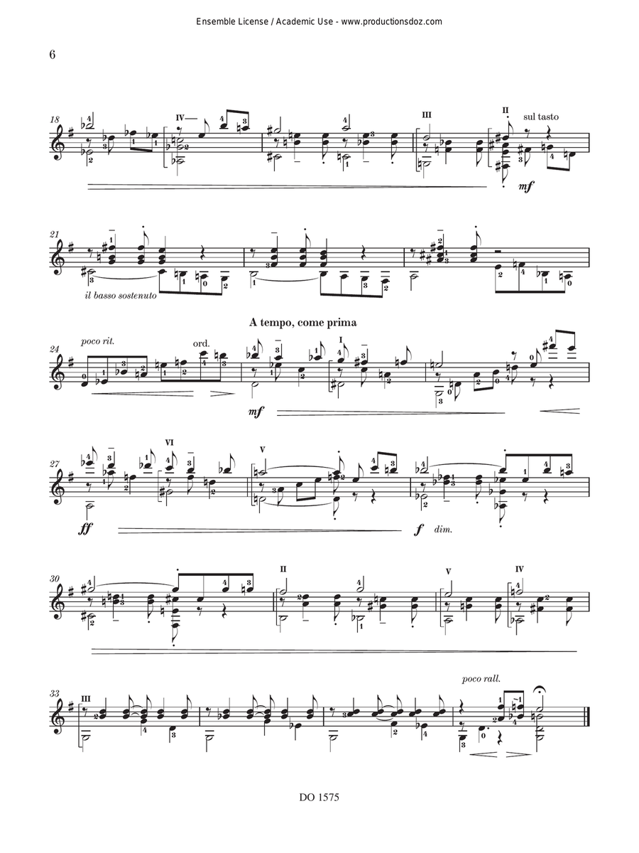 Nuages passants Classical Guitar scores gallery preview page 6