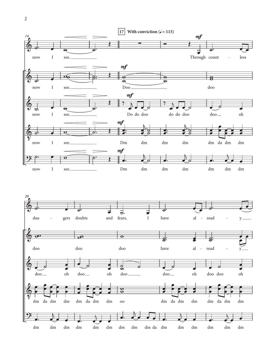 Amazing Grace (My Chains Are Gone) Divisi scores gallery preview page 4