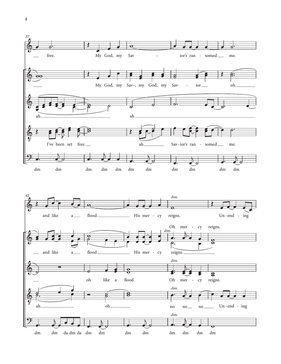 Amazing Grace (My Chains Are Gone) Divisi scores gallery preview page 6