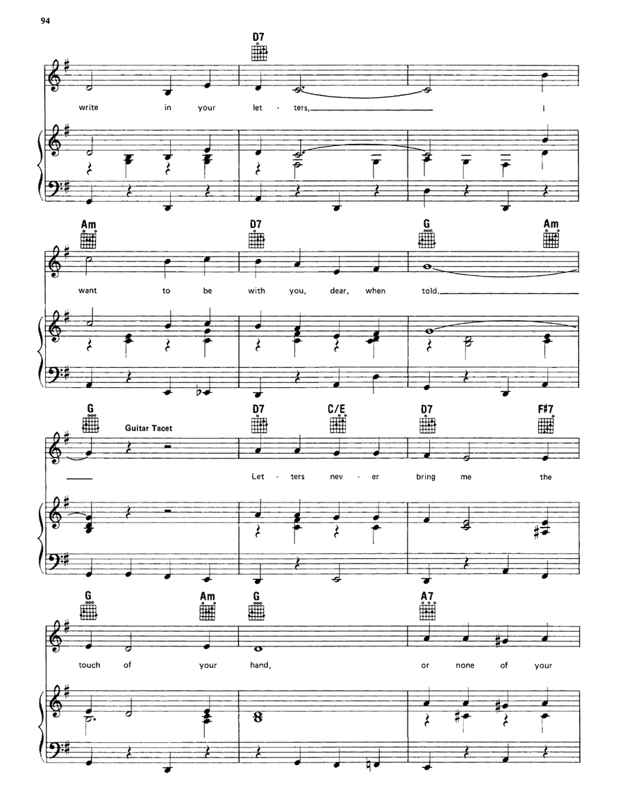 Letters Have No Arms Letters Have No Arms Piano, Vocal, Guitar scores gallery preview page 2