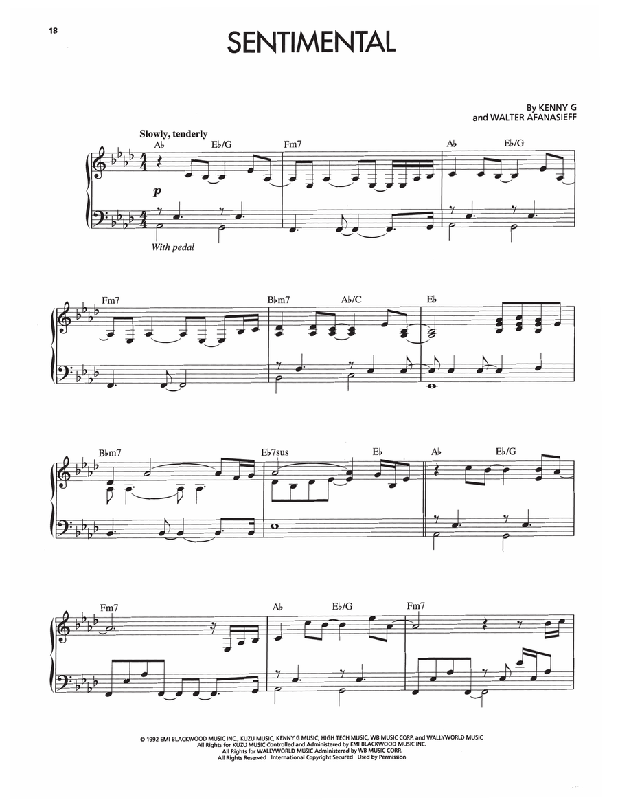 Sentimental Sentimental Piano, Vocal, Guitar scores gallery preview page 1