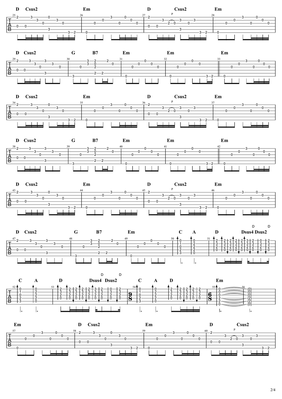 Nothing Else Matters Nothing Else Matters Acoustic Guitar scores gallery preview page 2