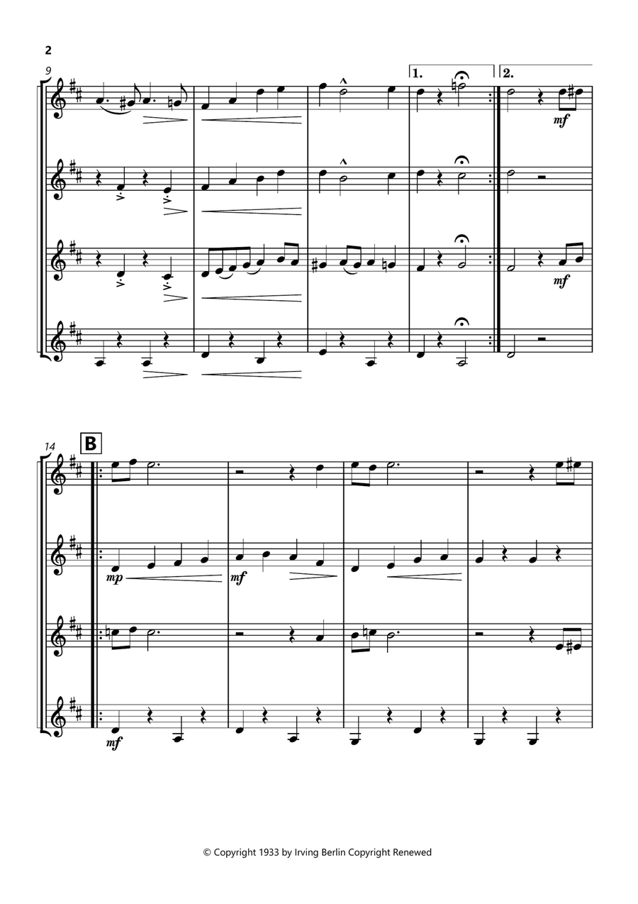 Easter Parade Easter Parade Woodwind Quartet scores gallery preview page 2