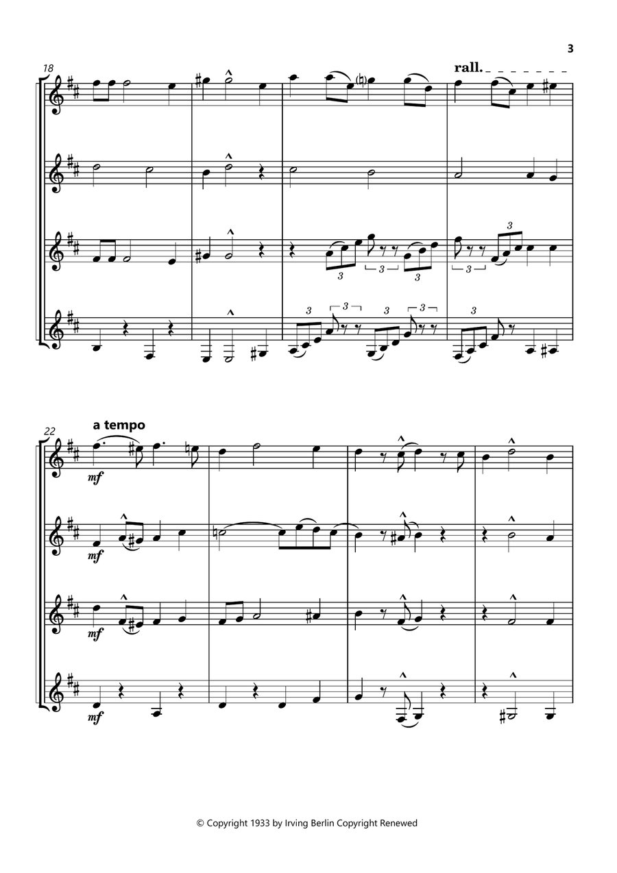Easter Parade Easter Parade Woodwind Quartet scores gallery preview page 3