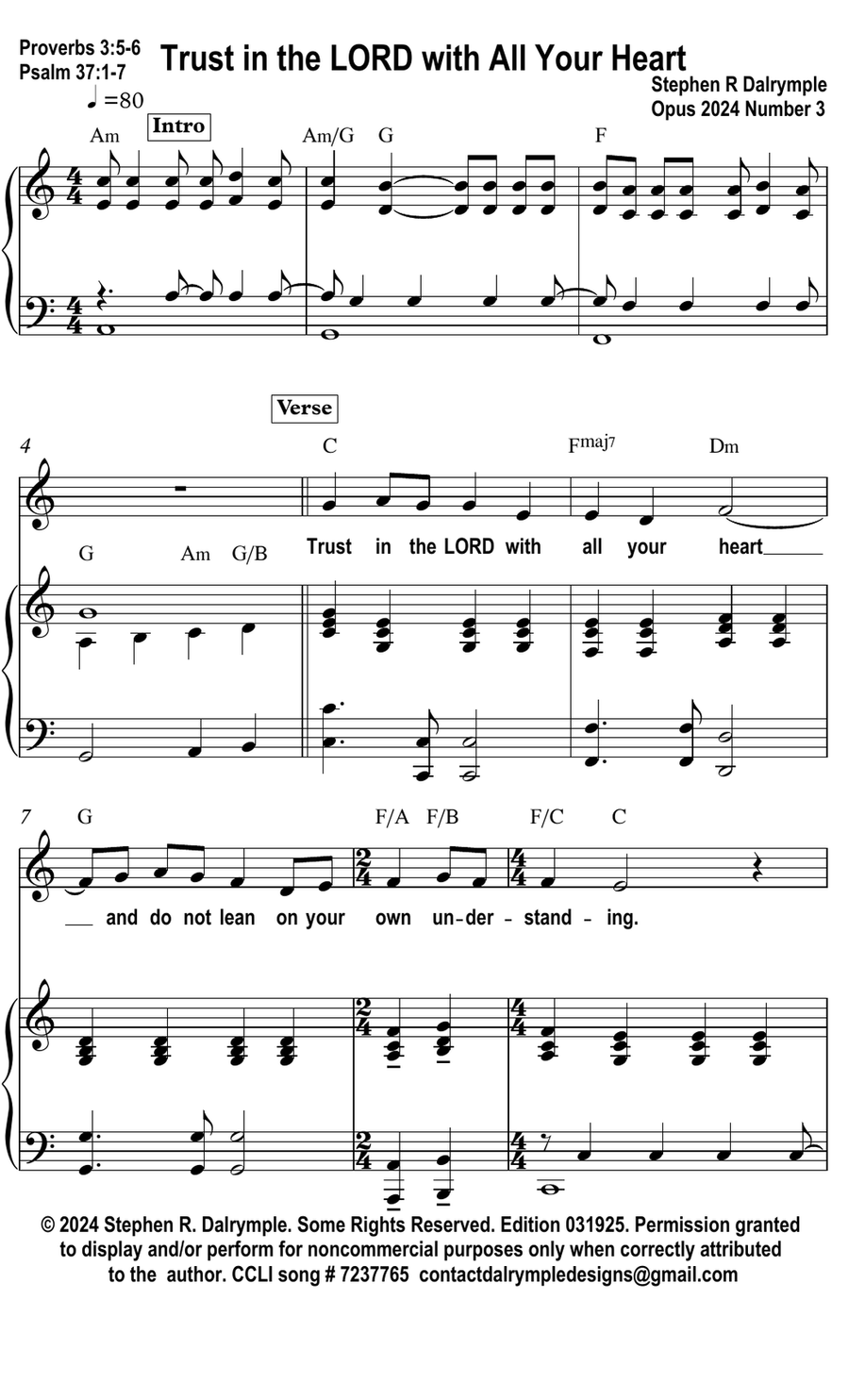 Trust in the Lord with All Your Heart Piano, Vocal scores gallery preview page 6