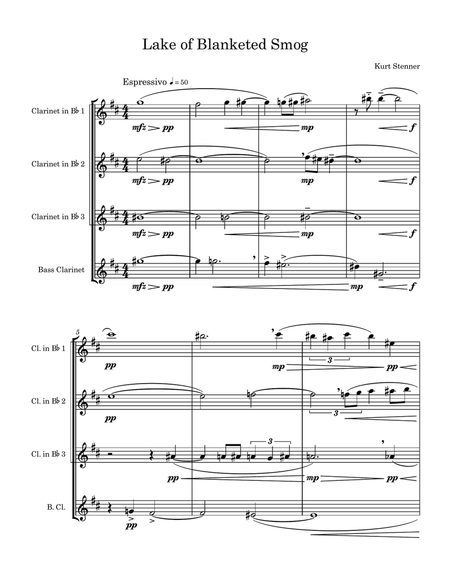 Lake of Blanketed Smog Lake of Blanketed Smog Woodwind Quartet scores gallery preview page 5
