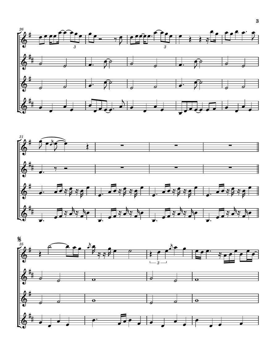 Forever Man Saxophone Quartet scores gallery preview page 4