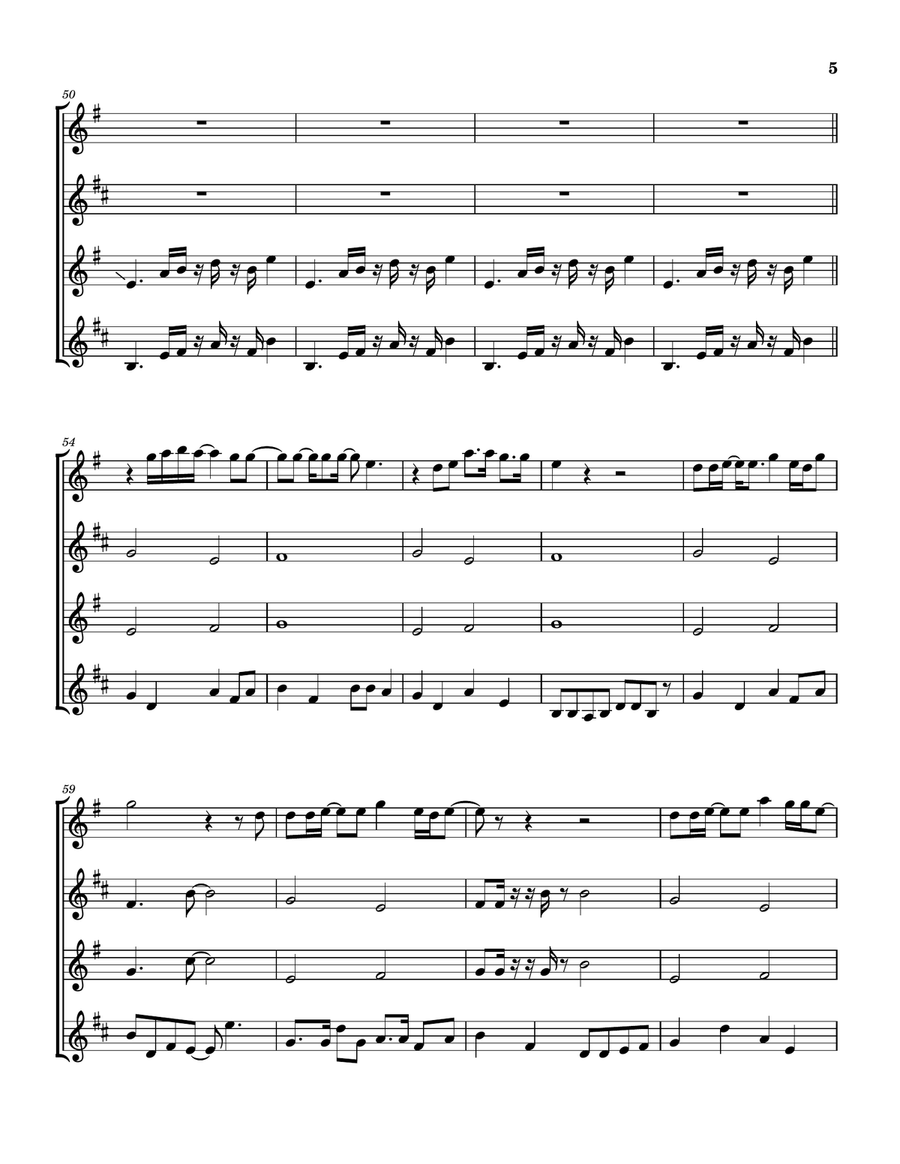 Forever Man Saxophone Quartet scores gallery preview page 6