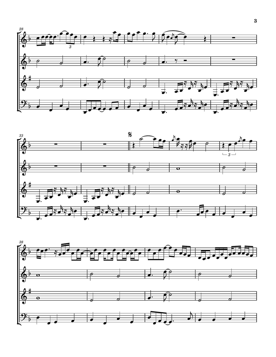 Forever Man Forever Man Woodwind Quartet scores gallery preview page 4