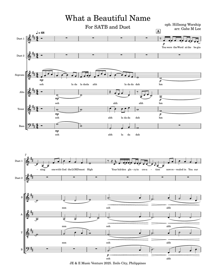 What A Beautiful Name What A Beautiful Name Divisi scores gallery preview page 1
