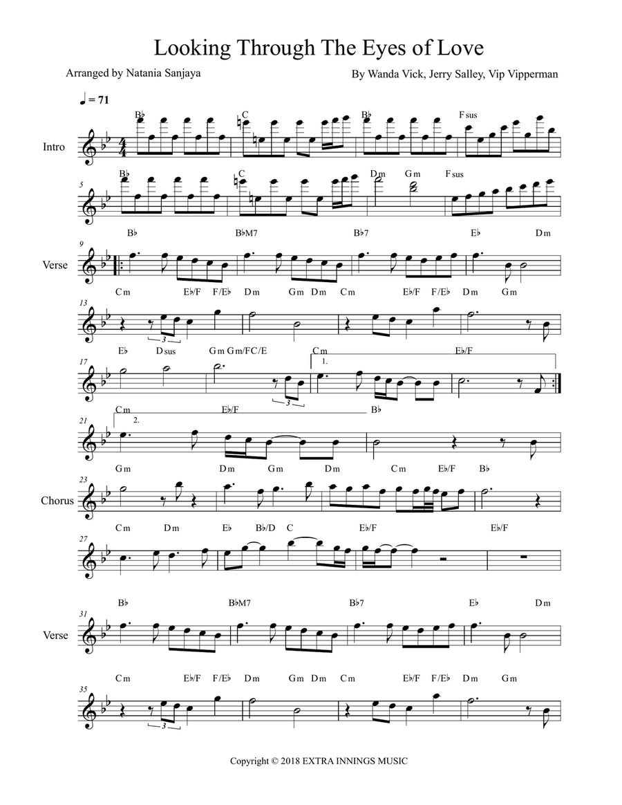 Looking Through The Eyes Of Love Piano scores gallery preview page 2