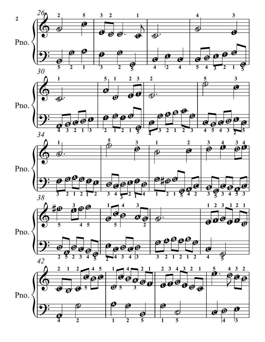 Concerto Grosso Opus 6 Number 12 Third Movement Easy Piano Sheet Music Piano Method scores gallery preview page 3
