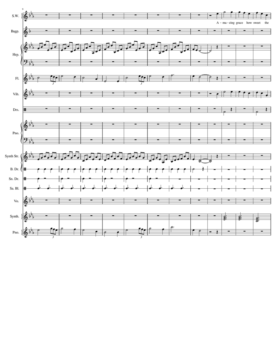 Grace Will Lead Me Home - Score Only A Cappella scores gallery preview page 2