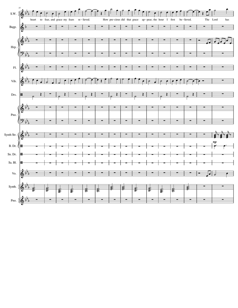 Grace Will Lead Me Home - Score Only A Cappella scores gallery preview page 4