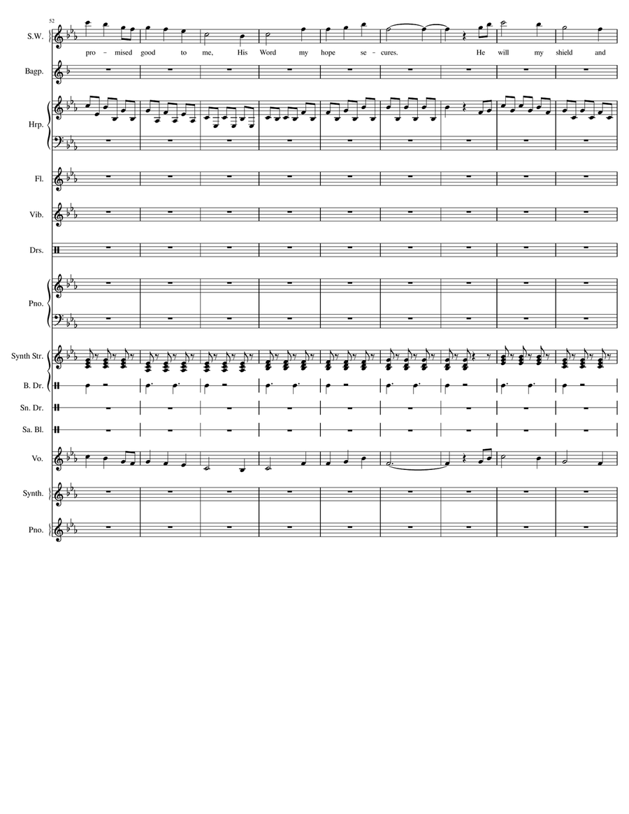 Grace Will Lead Me Home - Score Only A Cappella scores gallery preview page 5