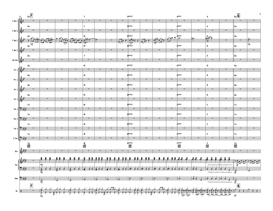 Lose Control Jazz Ensemble scores gallery preview page 5