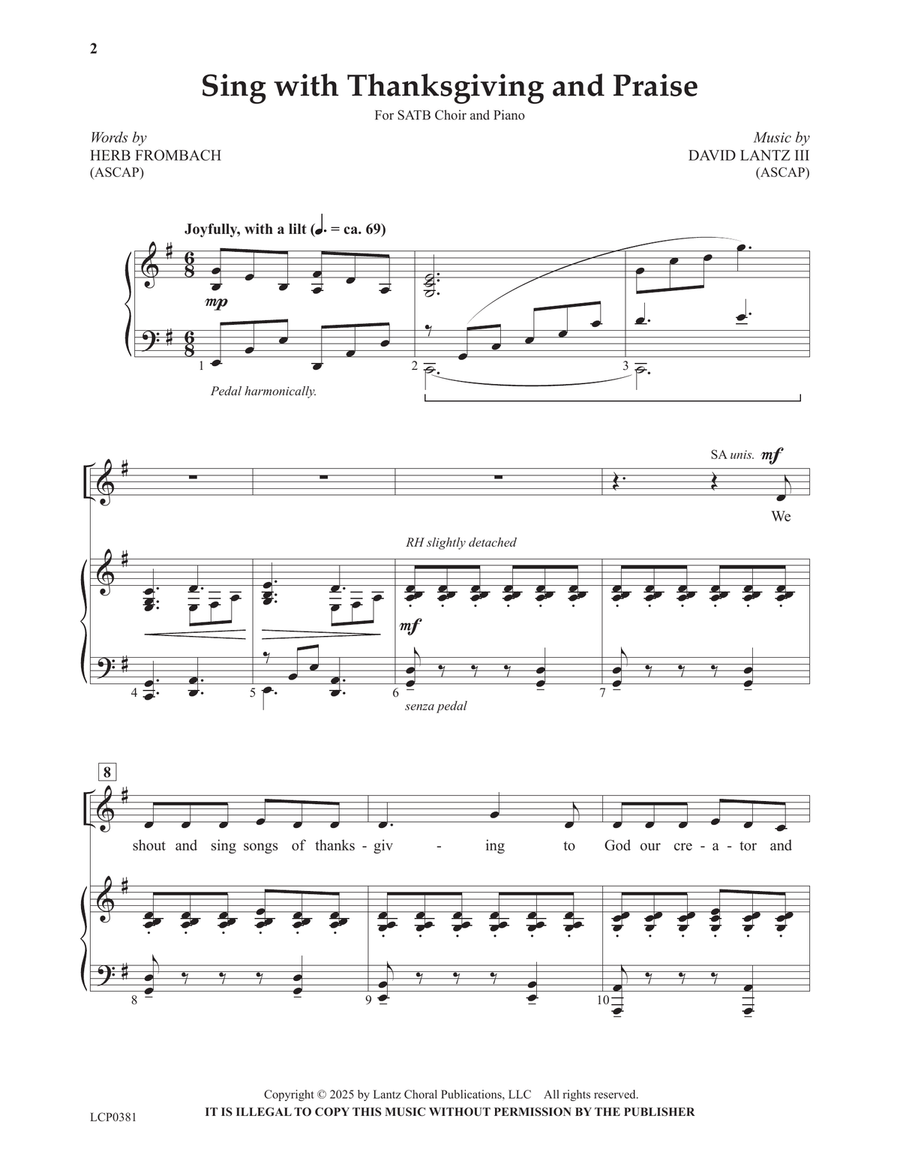Sing with Thanksgiving and Praise 4-Part scores gallery preview page 2