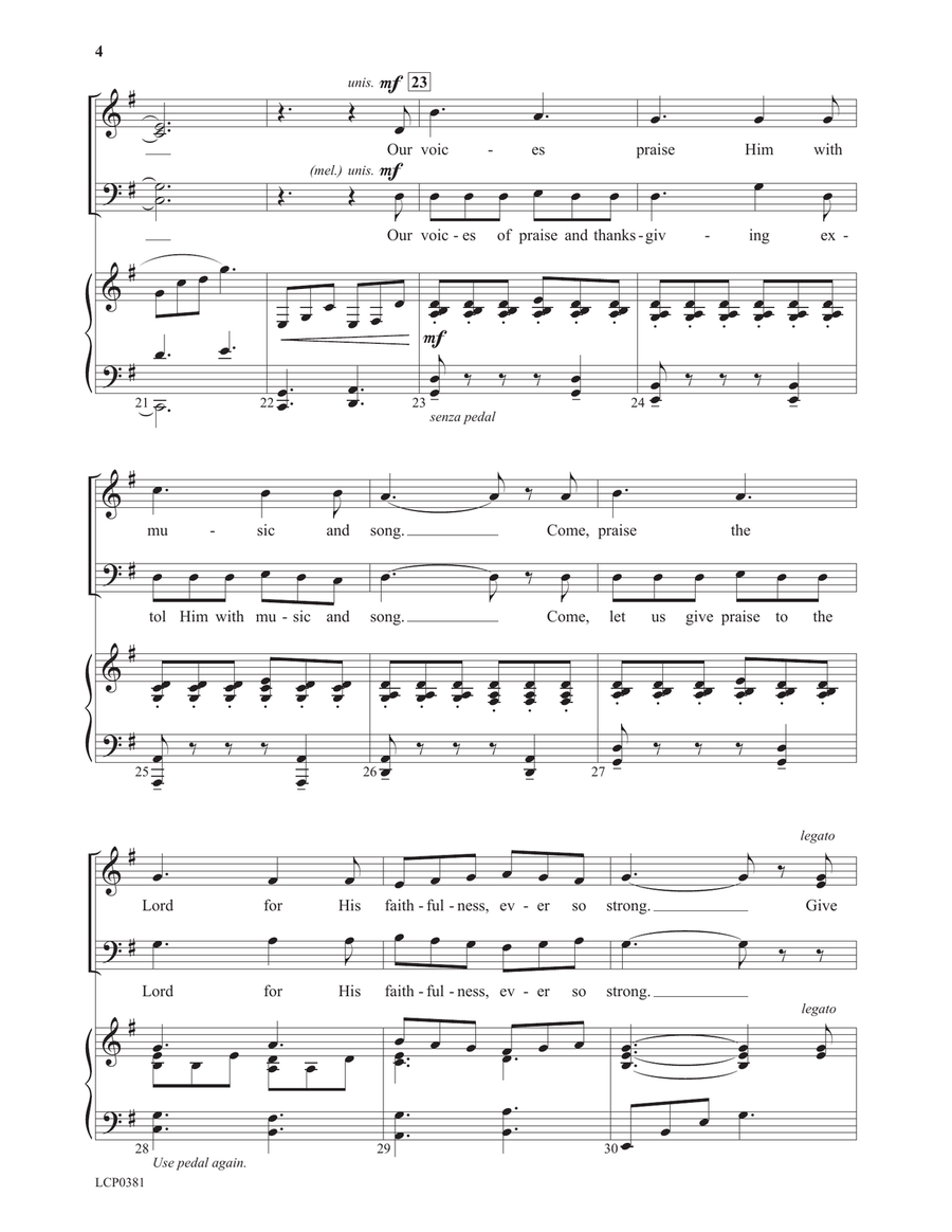 Sing with Thanksgiving and Praise 4-Part scores gallery preview page 4