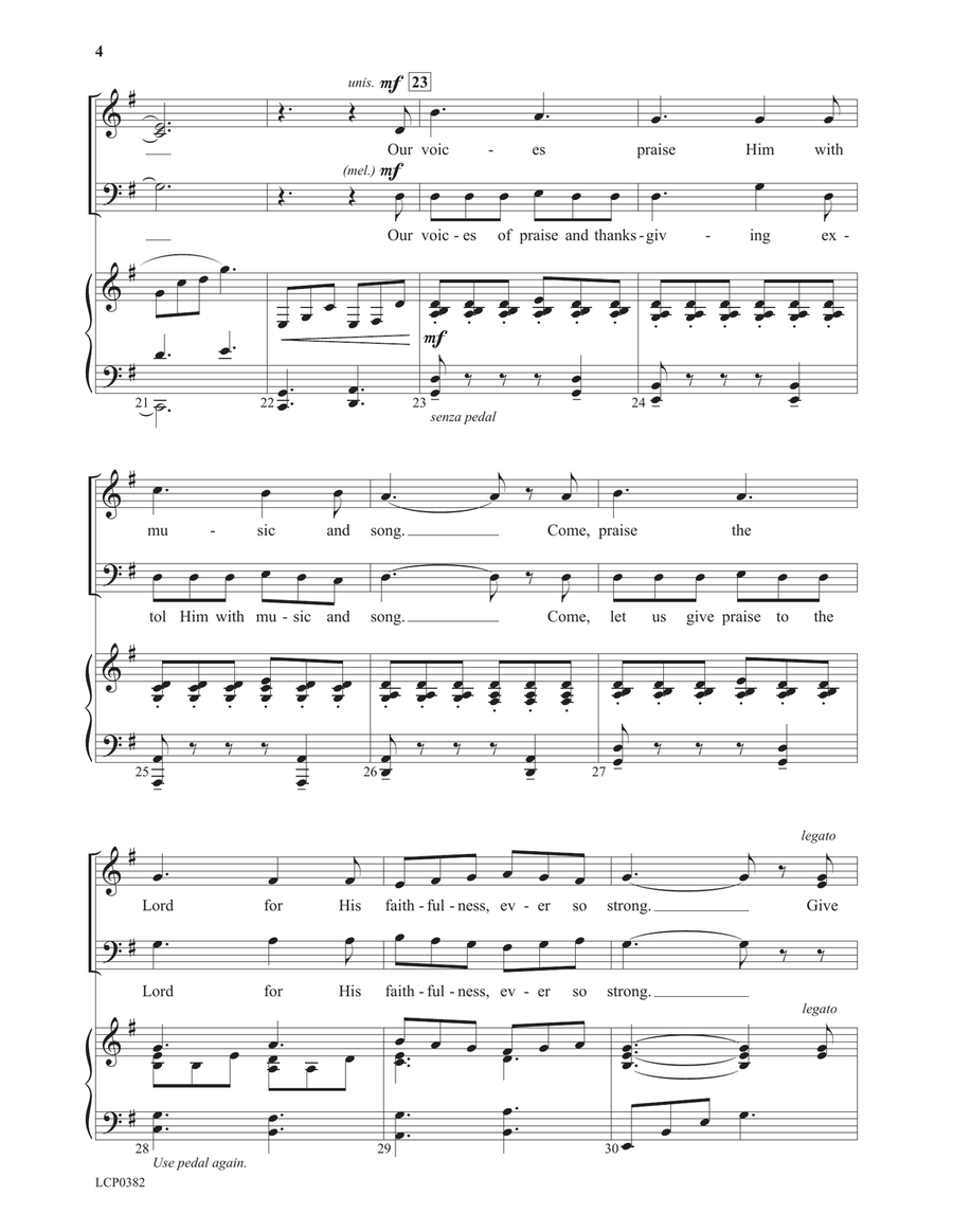Sing with Thanksgiving and Praise 3-Part scores gallery preview page 4