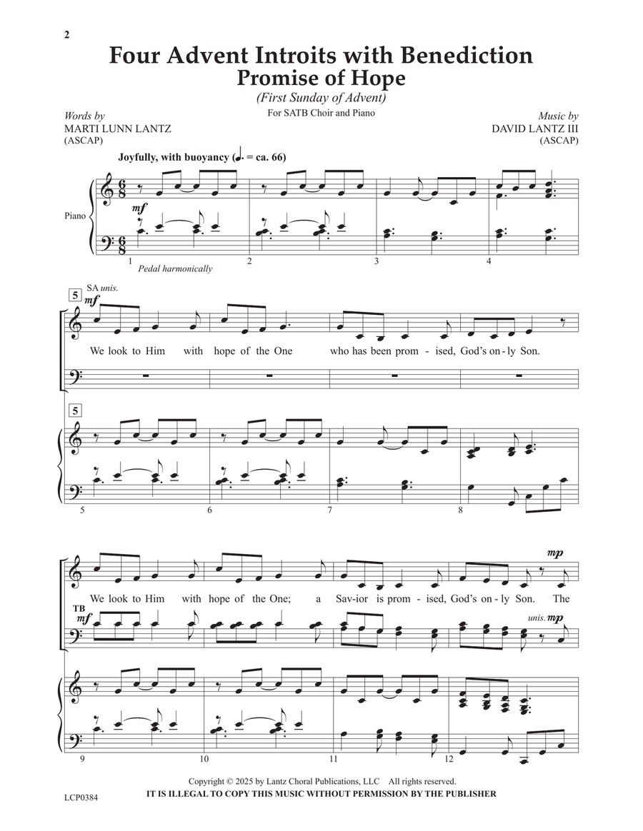 Four Advent Introits with Benediction 4-Part scores gallery preview page 2